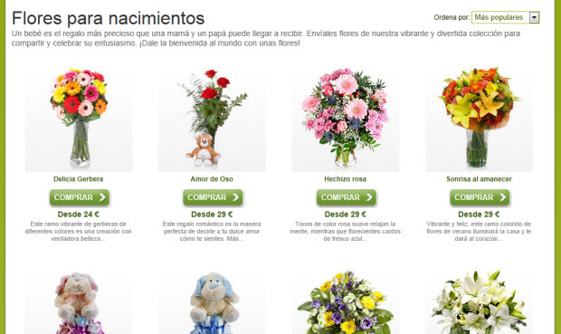 Flores para nacimiento