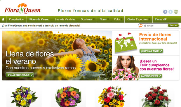 Regalar flores con Floraqueen