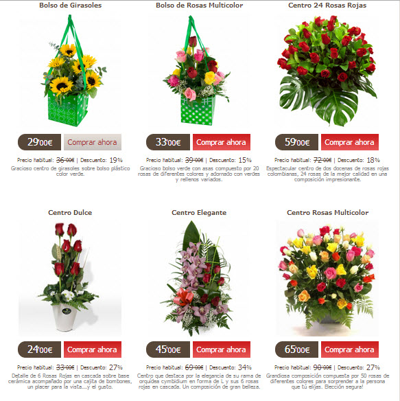 comprar centros de flores por internet