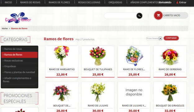 Mandar flores baratas a domicilio con Graficflower