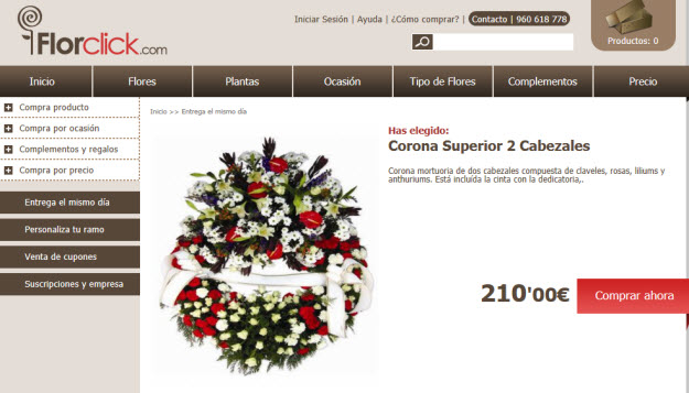 Enviar flores para funerales con Florclick