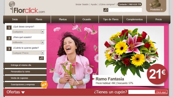 Regalar flores por Internet con Flor Click