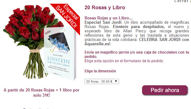 rosas sant jordi y libro