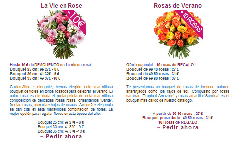 rosas a domicilio