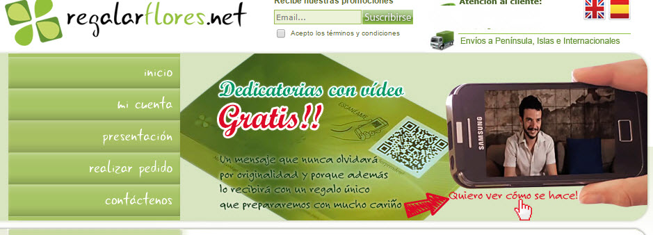 Regalar flores bonitas con dedicatoria en video