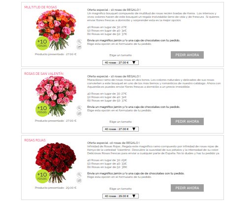 Enviar flores baratas España