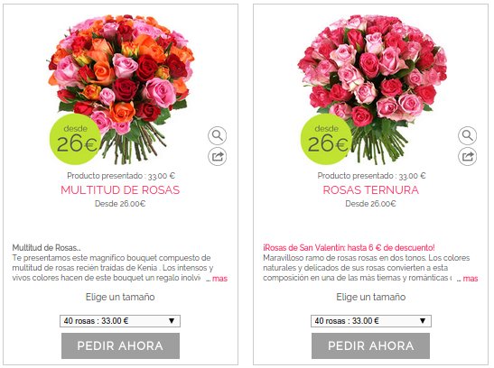 Rosas San Valentín a domicilio