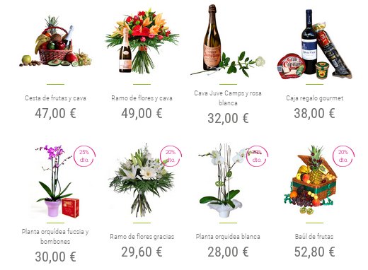 Regalar ramos de flores y cava