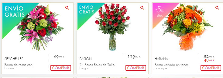 ofertas flores san valentin 2016