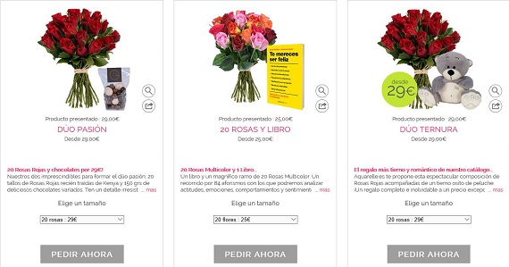 flores por menos de 30 euros rosas