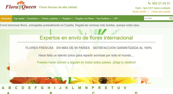 comprar flores para envío al extranjero