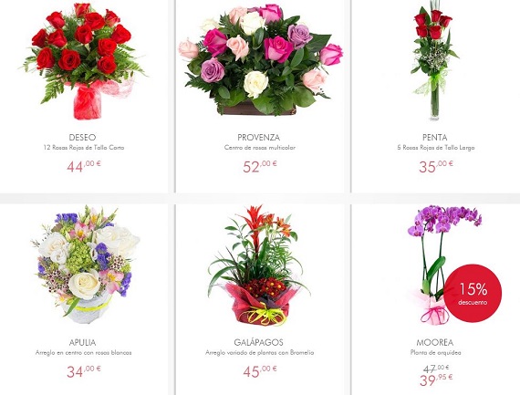 comprar flores por Internet