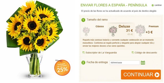 comprar girasoles online