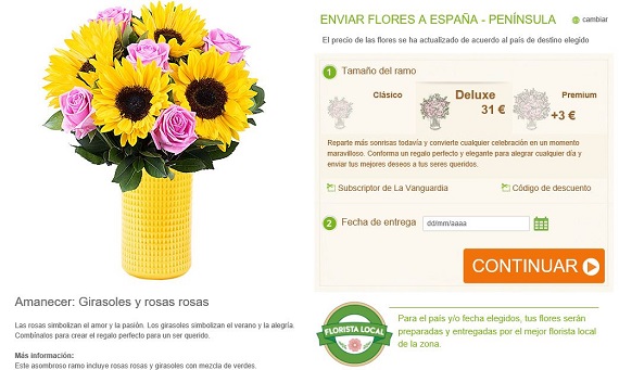 comprar girasoles para regalar