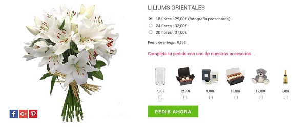 comprar liliums a domicilio