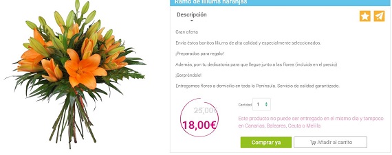 comprar liliums online