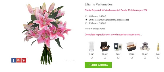 comprar liliums perfumados