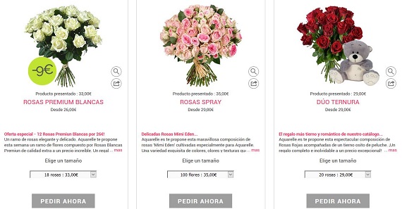 top ventas flores 2016 aquarelle