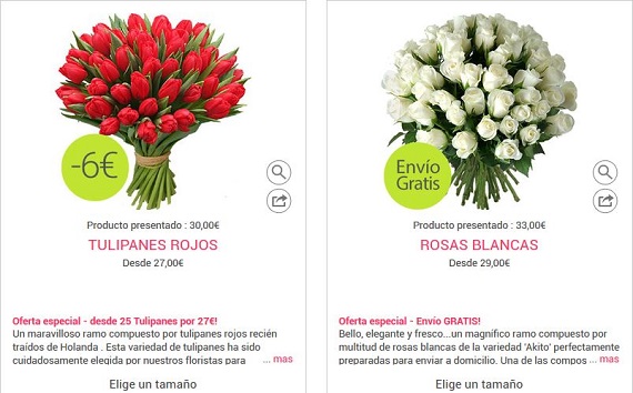 ramos de tulipanes ofertas