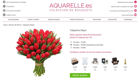 ramos de tulipanes online