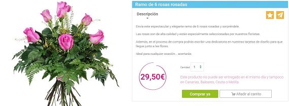 mandar ramos de rosas rosas