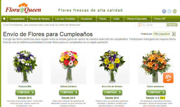 Regalar flores para el cumpleaños