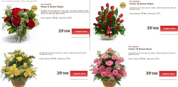 regalar rosas para san valentin