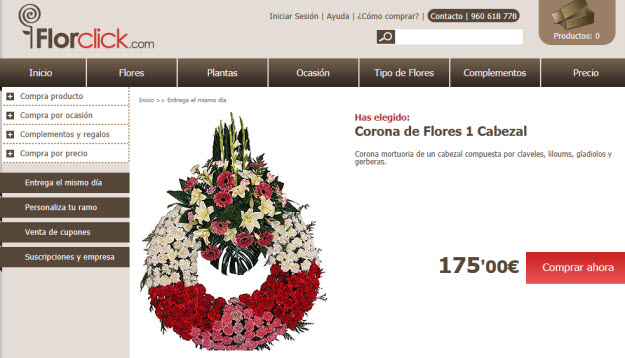 Comprar coronas de flores