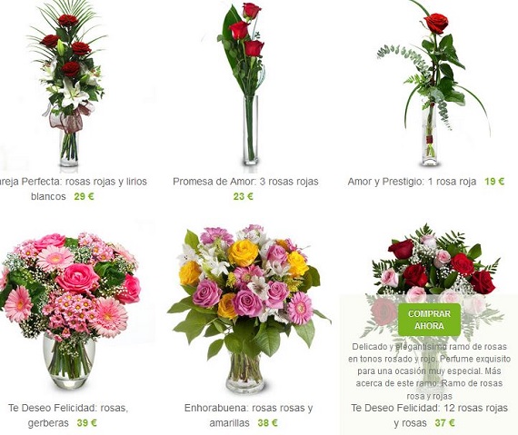 Rosas día de los santos precios