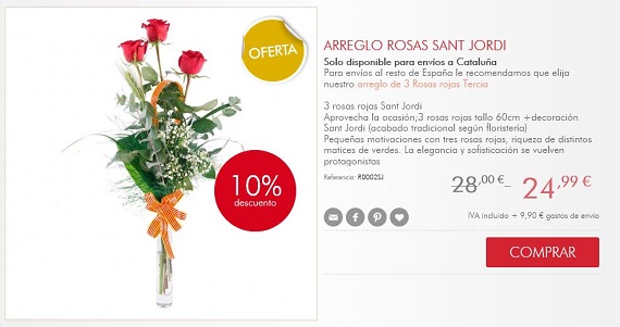 rosas Sant Jordi baratas