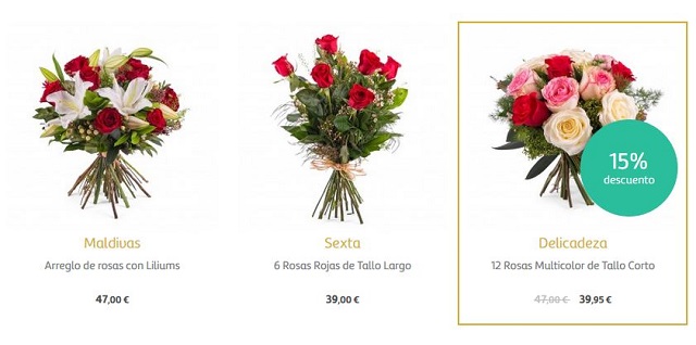 flores san valentín baratas