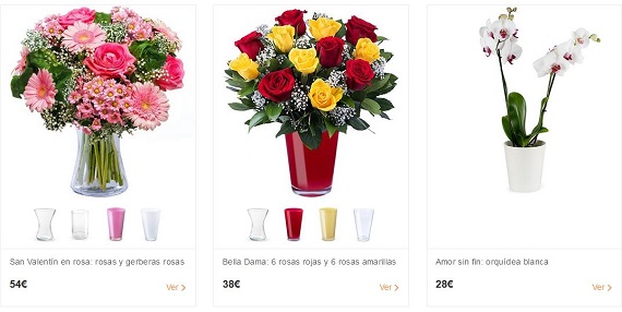 ramos de flores san valentin por Internet