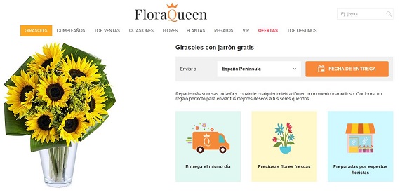 enviar girasoles ofertas