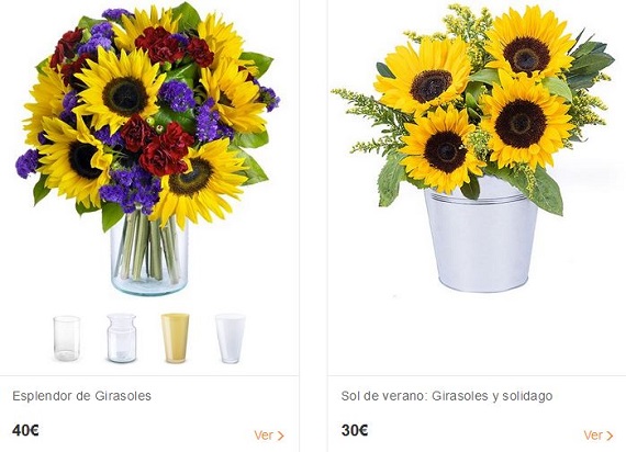 enviar girasoles para regalar