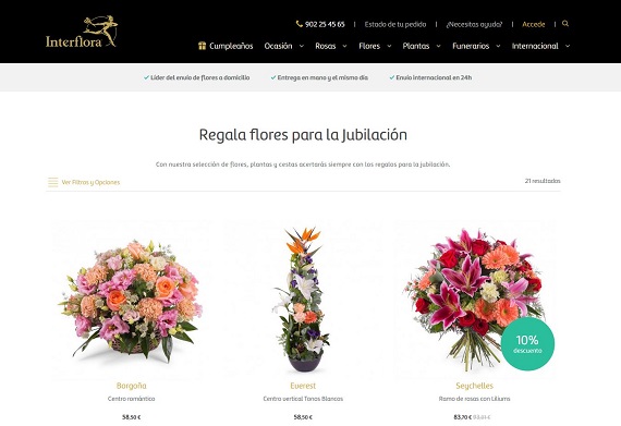 flores para jubilación