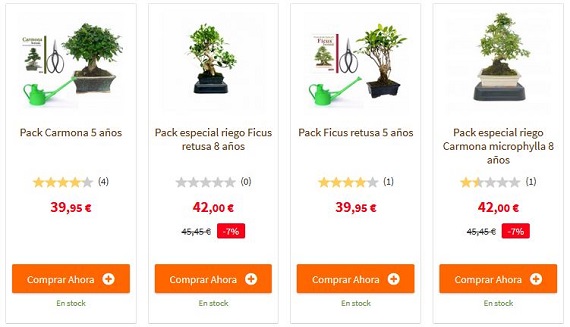 bonsais packs y ofertas