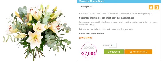 regalarflores.net ofertas