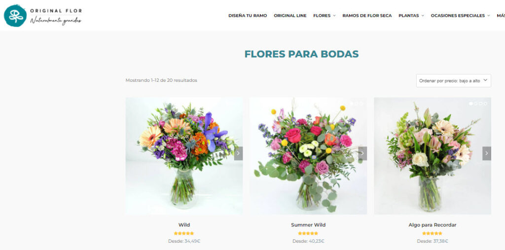 Original Flor Flores para bodas